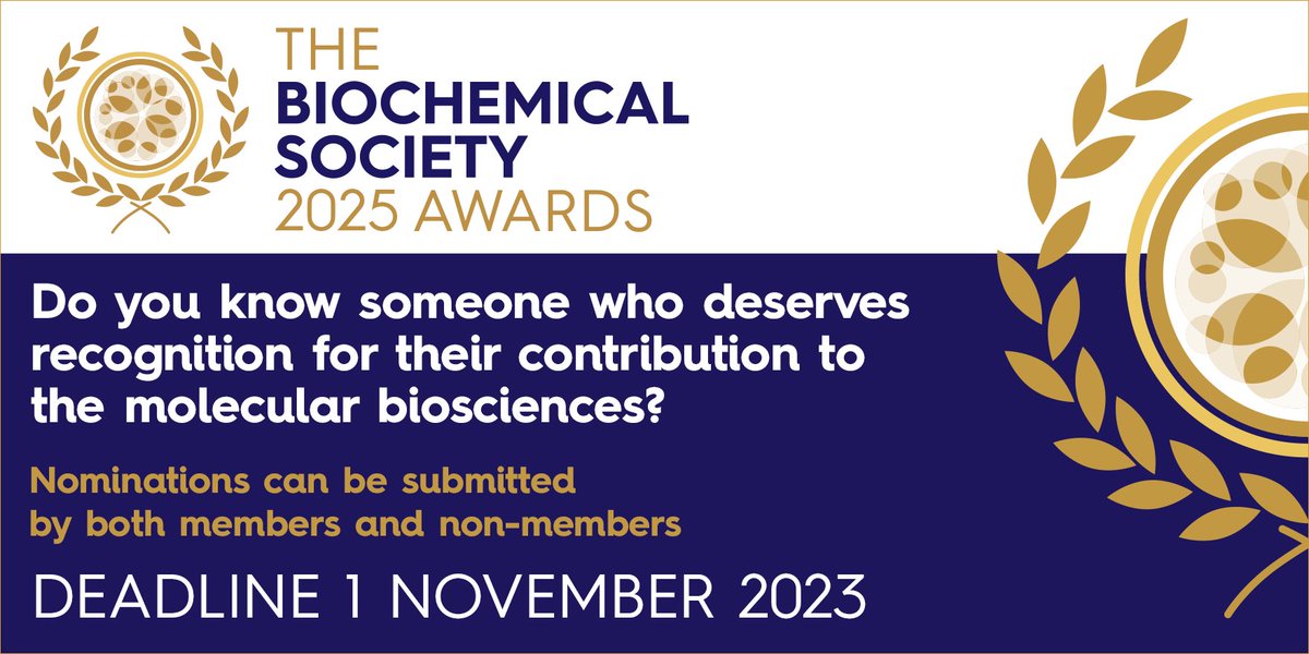 STEMWomenEvents's tweet photo. The Biochemical Society are hosting their annual awards ceremony and nominations are now open!
Click the link to nominate: https://t.co/WjW7yo3pRP
#biochemawards #excellenceinscience #bioscience #aboveandbeyond #womeninscience #meninscience #peopleinscience https://t.co/KxP9pfR8Ej