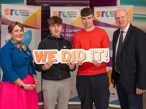Further_NI's tweet photo. Fantastic to welcome Moira Doherty and Louise Watson @Economy_NI to Southern Regional College today to congratulate FE students on their amazing and well-earned results. #results #skills #FEforMe #furthereducation https://t.co/15zxStPPlg