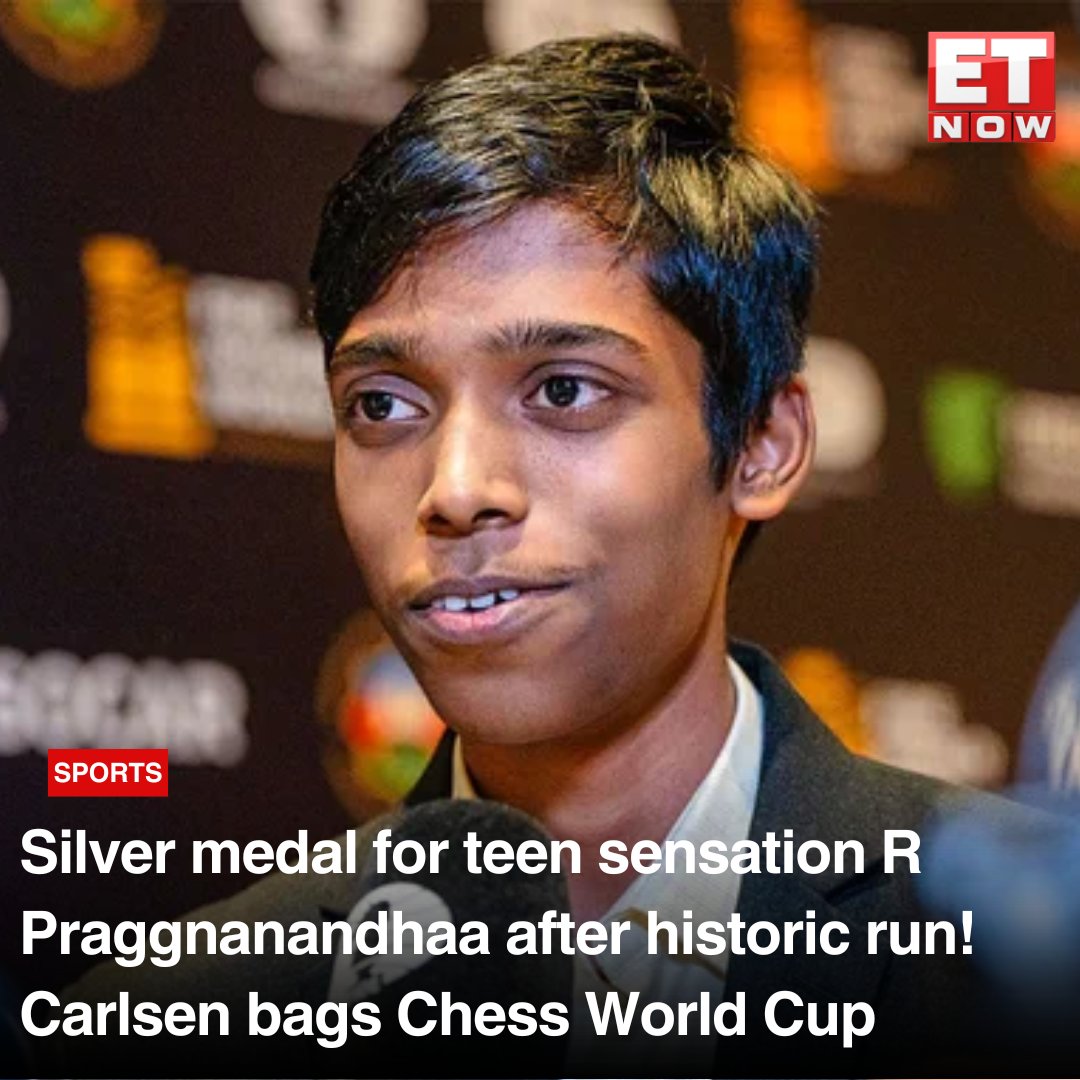 Praggnanandhaa loses Chess World Cup final to Magnus Carlsen in tiebreaker