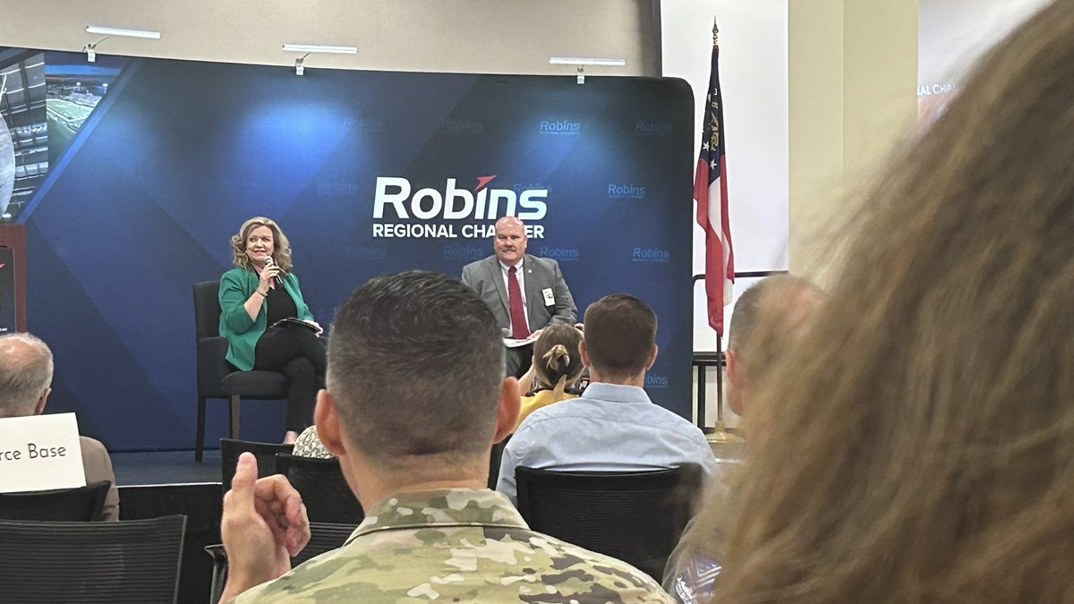 BethanyHBallard's tweet photo. Robins Regional Chamber Eggs &amp; Issues kicks off a new year today with a program focusing on Houston County Schools Superintendent Dr. Mark Scott. #hd147 #continuouslygrowing https://t.co/bZFL6w21zt