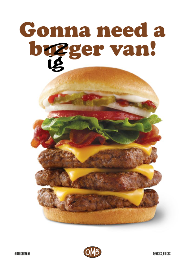 nicks_voices's tweet photo. @OneMinuteBriefs

of the Day to create posters to advertise #BurgerVans for #BurgerDay
#OrThisOne https://t.co/eJp7XMRg4g