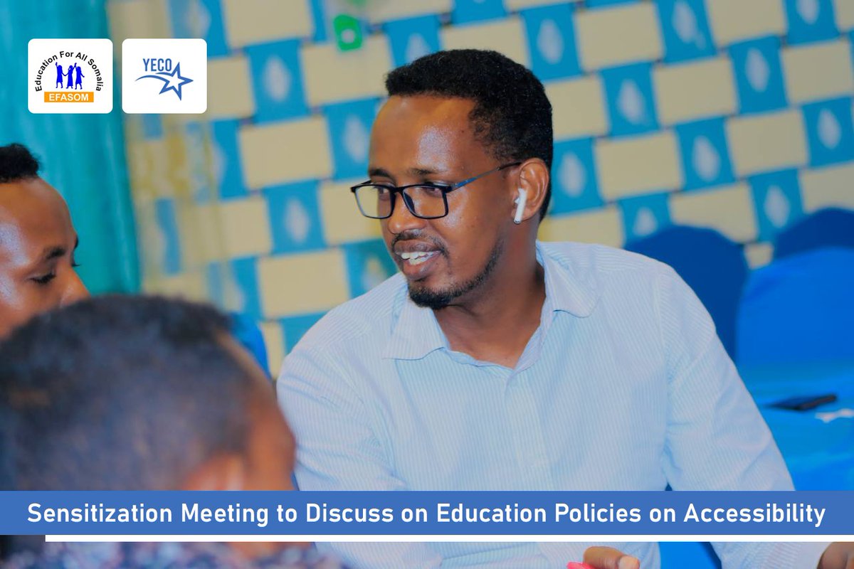 The Social Affairs Director of Cadaado local government, Abdirahman Abdullahi delivered the closing remarks of the meeting which was aimed to gather inputs from the different stakeholders and government representatives in ensuring enacting education policies on accessibility ♿