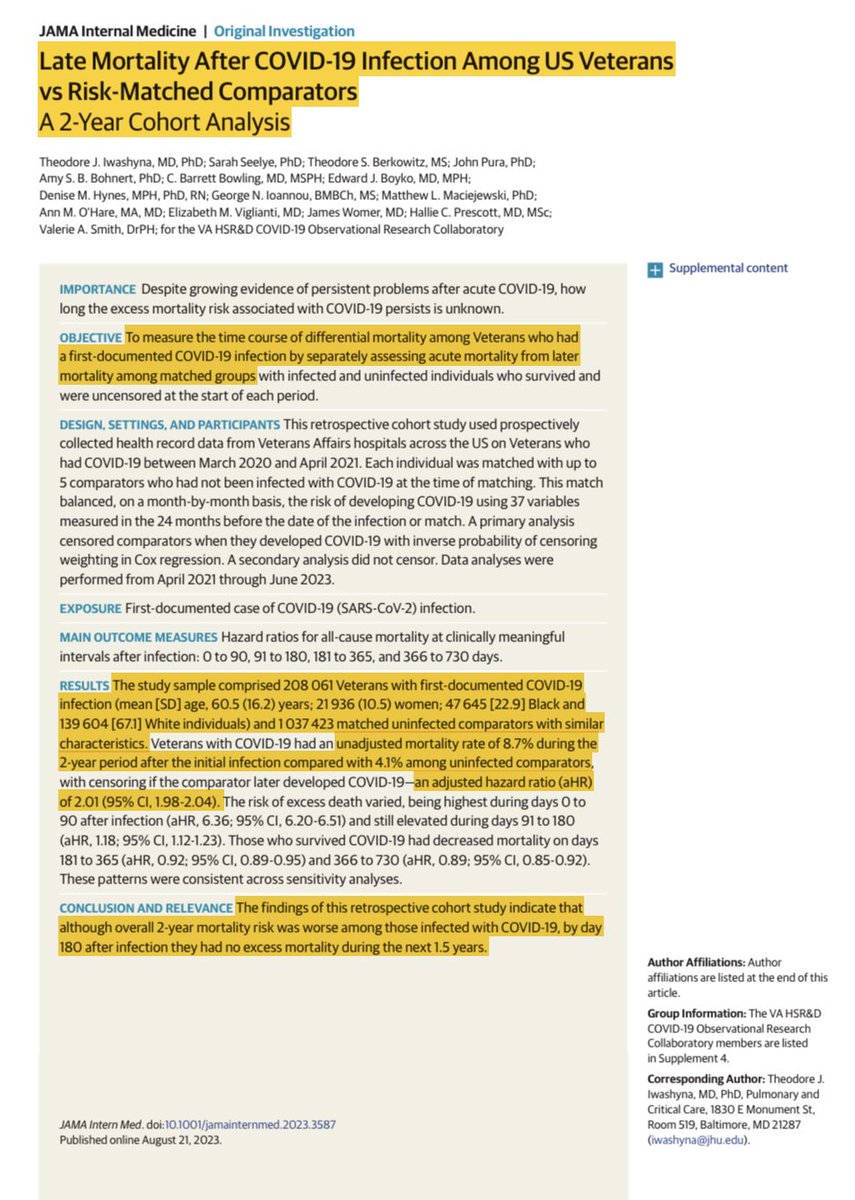 1/🧵This weeks 2 important studies on Long COVID   📌Include ~340k COVID patients vs ~7M controls out to 2 yrs  📌Organ dysfunction persists in 33%  📌Levels of disability from #LongCOVID exceed those of cancer & heart disease‼️   Links at end of this thread