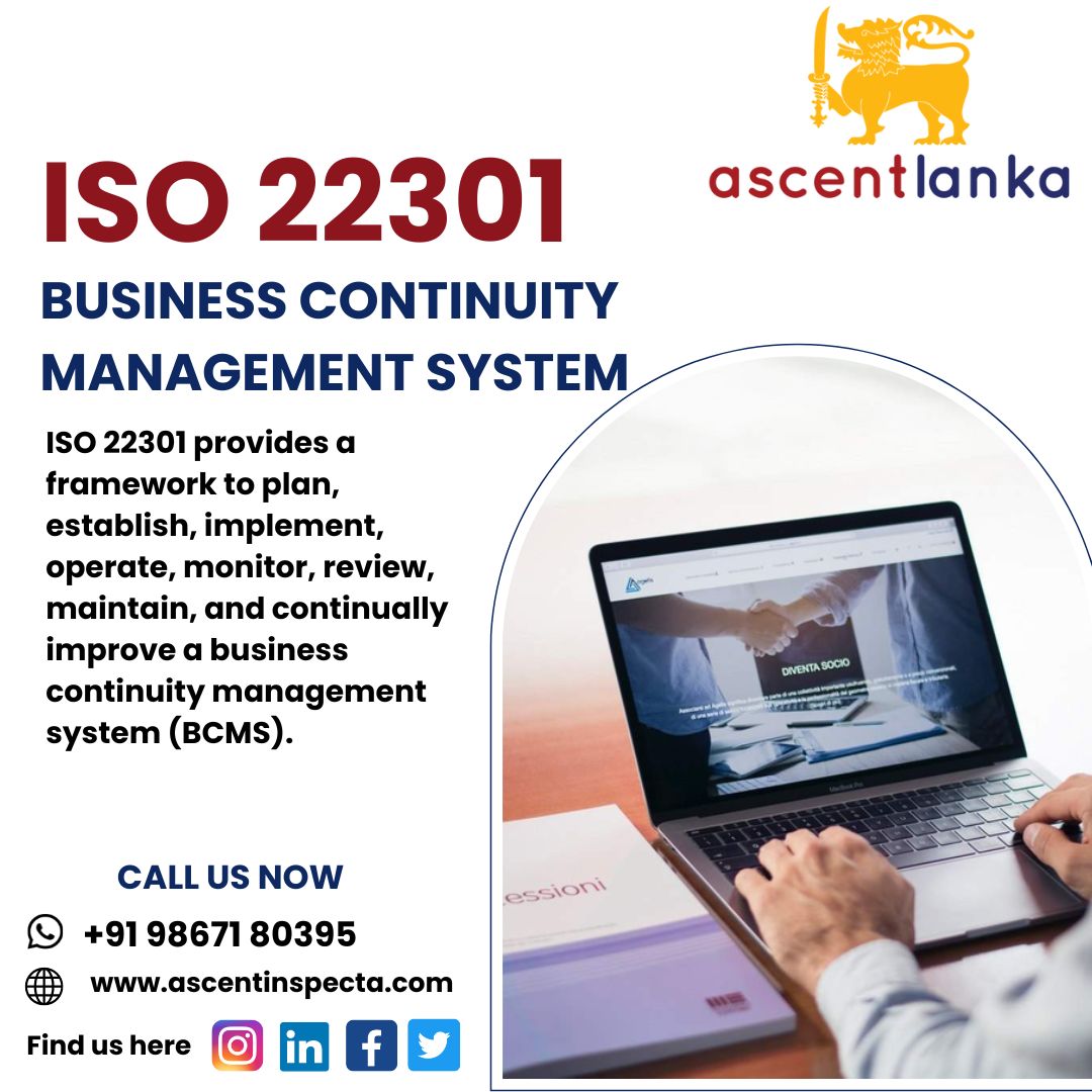 AscentLanka's tweet photo. ISO 22301  #ascentinspecta #ascentlanka #ascentmaldives #iso #iso9001 #iso90012015 #iso22301 #iso22301certification #businessowner #businessgrowth #business #businessrisk #uae #qatar #maldives #srilanka #businessmanagement #oman #development #improvement #implementing https://t.co/hOZWC3NR6s