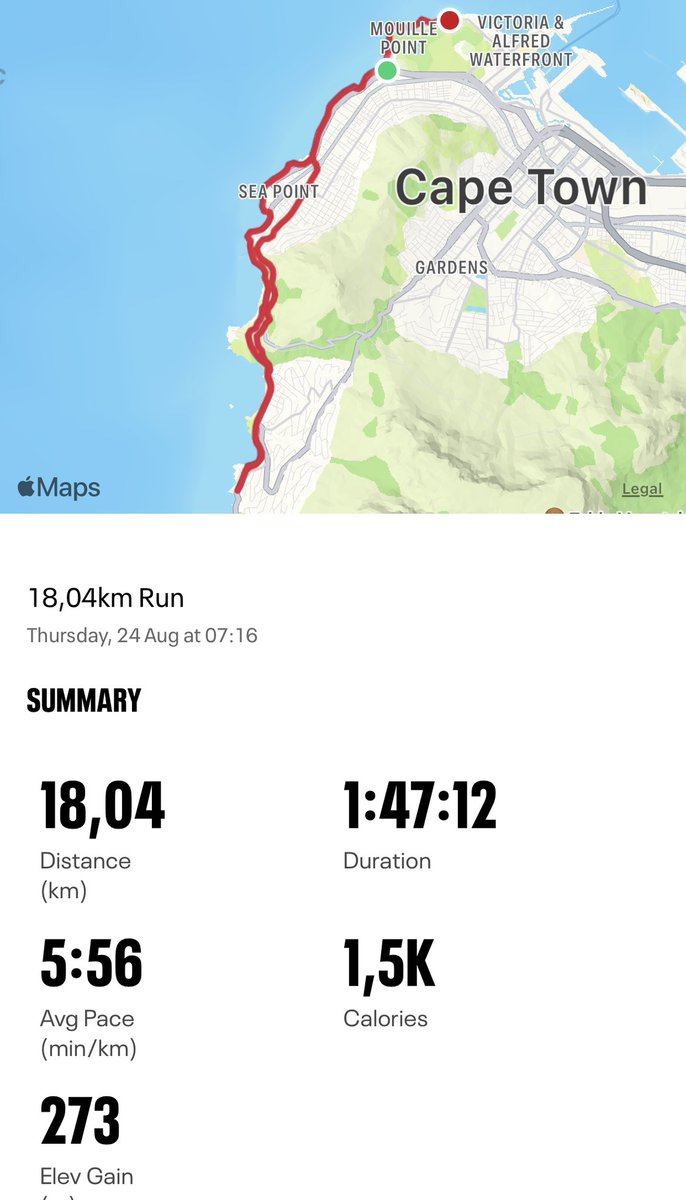 Gearing up for the Cape Town Sanlam Marathon with a quick 18KM #CapeTown #SanlamMarathon #underarmour #oakley #teezlounge #running #fitnessmotivation #positivetouchza