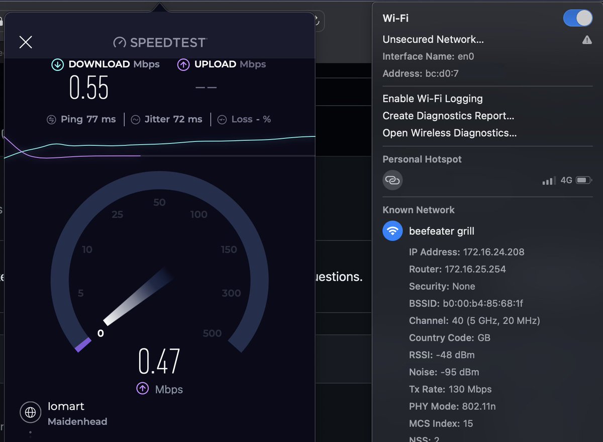 When you deploy good Wi-Fi and your WAN is a joke... Can't blame #WiFi. #GoodFi