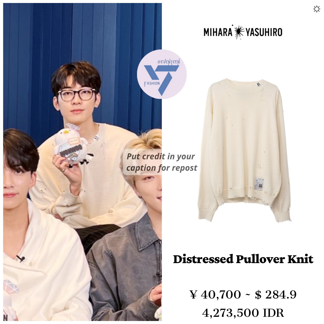 Wonwoo wore Maison Mihara Yasuhiro Knitwear in in TBS『The Time