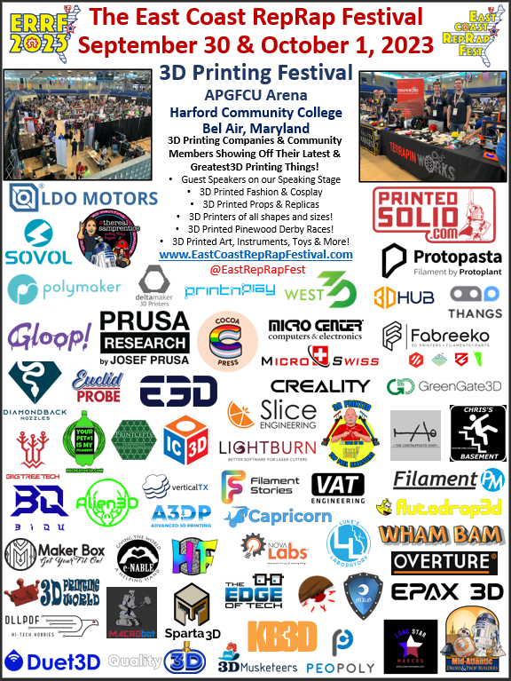 OK, so this now it! The FINAL #ERRF2023 flyer! 

Who is ready for massive #3DPrinting and #RepRap fun? 

Everybody retweet please!
