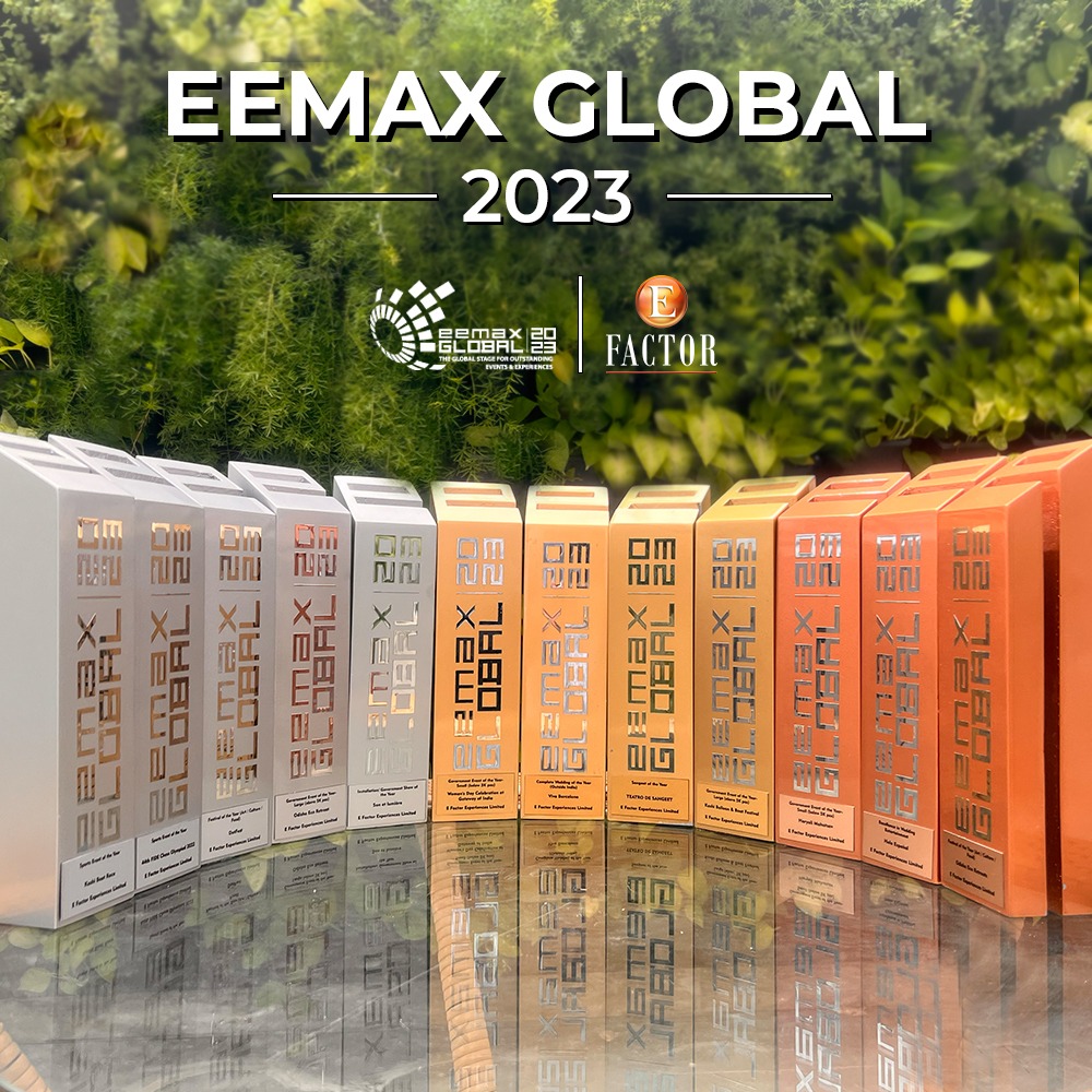 efactorevent's tweet photo. Stoked to share our multiple wins across Wedding, Entertainment, Govt. events, PSU events, Sports, Culture, City Festivals and more at the annual EEMAX Global Awards 2023. Thanks to our clients, colleagues, and supporters for driving us to new heights. 

#EEMAGINE2023 #EEMA https://t.co/iPcjOyBC8j