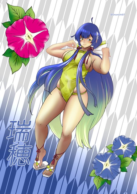 夏瑞穂 この娘は色使いが難しいわね
 #艦これ版真剣お絵描き60分一本勝負_20230824 