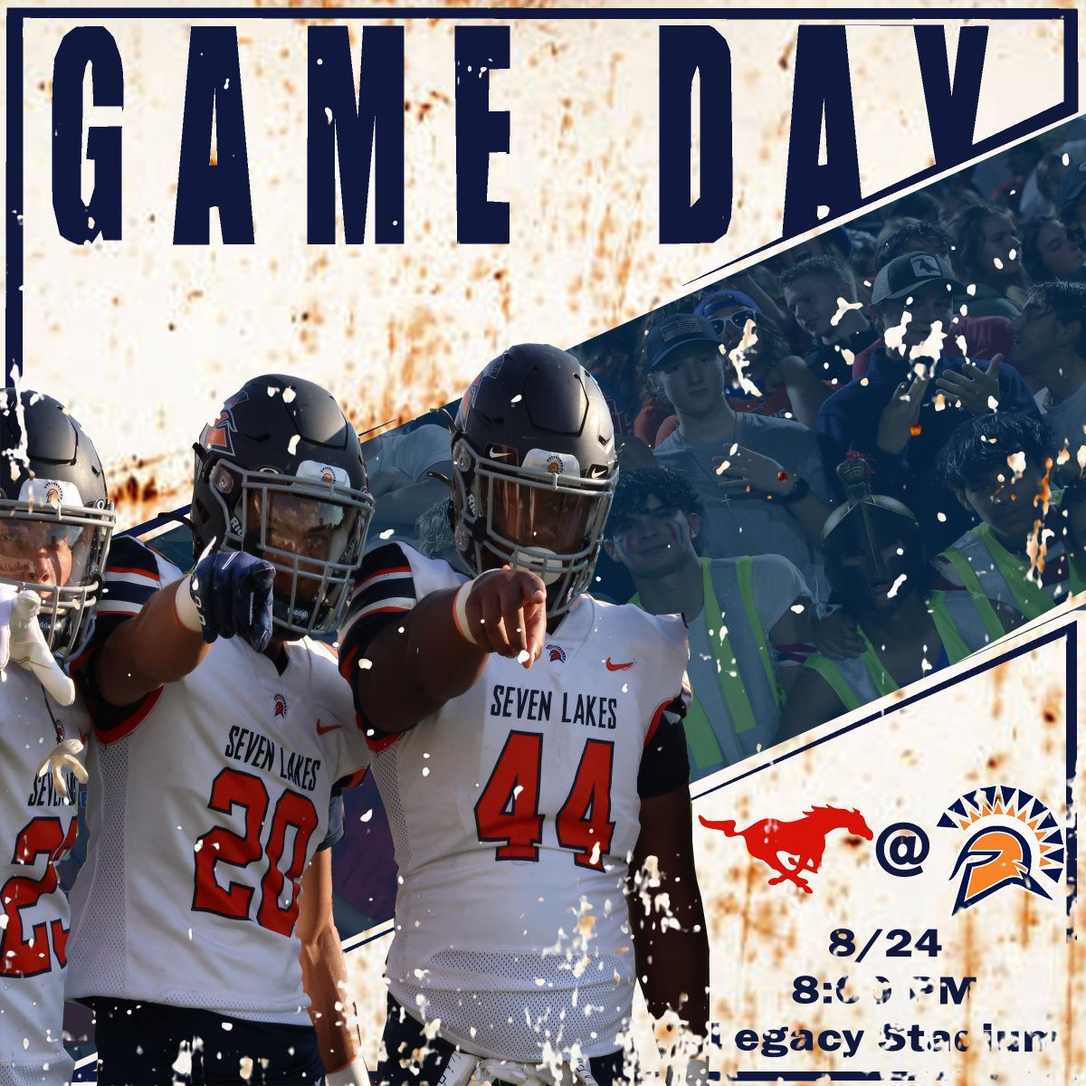 Seven Lakes Football (@7lhsfootball) on Twitter photo Game Day!  Kickoff for tonight's game vs Memorial is at 8:00! Game Day!  Kickoff for tonight's game vs Memorial is at 8:00!