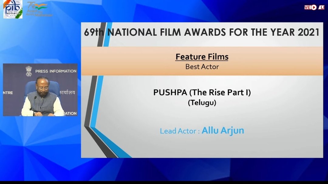 saloon_kada's tweet photo. #69thNationalFilmAwards : Best Actor⭐

• #AlluArjun : #PushpaTheRise

Thuggdhe Le😎🔥 https://t.co/lk0qHN5t6X