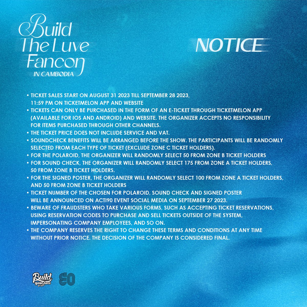 Acti90Event's tweet image. &quot;BuildTheLuve Fancon In Cambodia” 

🗓 30 September 2023 (at 14:00)
📍:  AEON MALL MEAN CHEY  
* Ticket available on 31 August until 28 September 2023 on @ticketmelon App and Website.
@jakeb4rever #BuildJakapan #Beyourluve #BuildTheLuveFancon #BuildJakapanInCambodia #Acti90