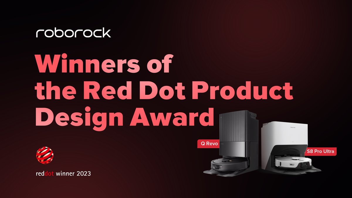 🏆 We are thrilled to announce that the Roborock S8 Pro Ultra and the Q Revo robot vacuums have been awarded the prestigious Red Dot Design Award 2023!🥇💪🏻 #RedDotDesignAward