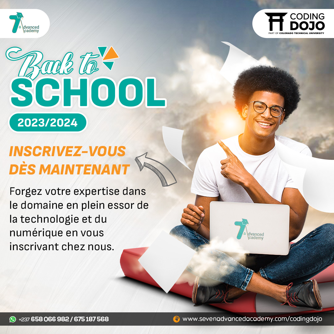 Votre futur se décide maintenant !

Obtenez des compétences pratiques dans le domaine en plein essor de la technologie et du numérique en choisissant une de nos formations :

Développement Web
Cybersécurité
Marketing Digital
Graphic Design

wa.me/658066982

#sevenacademy