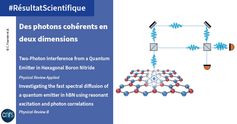 CNRSphysique's tweet photo. #RésultatScientifique🔎| Des scientifiques ont démontré dans deux études complémentaires que les photons uniques émis par un matériau bidimensionnel sont cohérents, c’est-à-dire insensibles au bruit.

➡️https://t.co/15fFpo35xF https://t.co/MUqNcnk0jt
