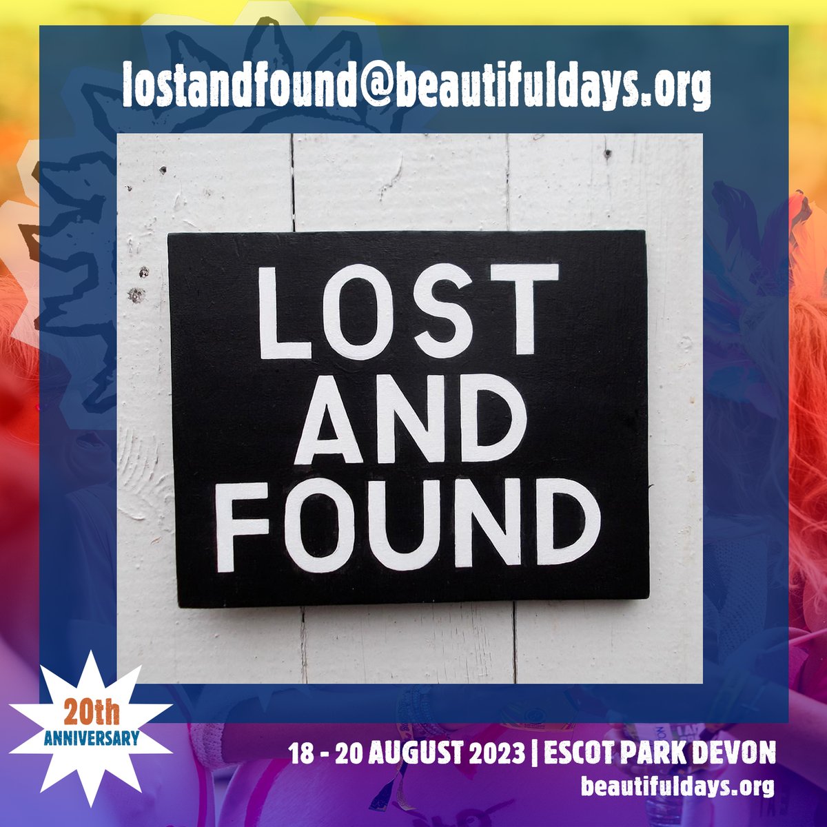 Please email us if you lost something at the festival - we have various items that were handed in and have been found in the clear-up 👓🌂💍 Big thanks to those who handed in valuables over the weekend - most of which was reunited with their owners. You're an honest bunch!
