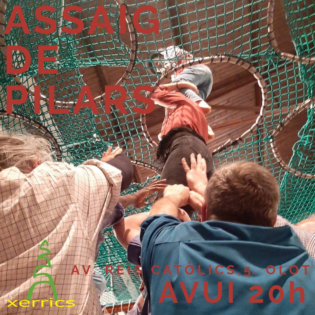 XerricsOlot's tweet image. Dijous,els #dijous és el dia en que fem assaig especial,fem #assaig de #pilars.Hem tornat de vacances i seguim millorant la tècnica dels nostres castellers.A més també assagen els #músics!
Us esperem a tots al local!!

#castells #castellers #castelleres #local #olot #garrotxa