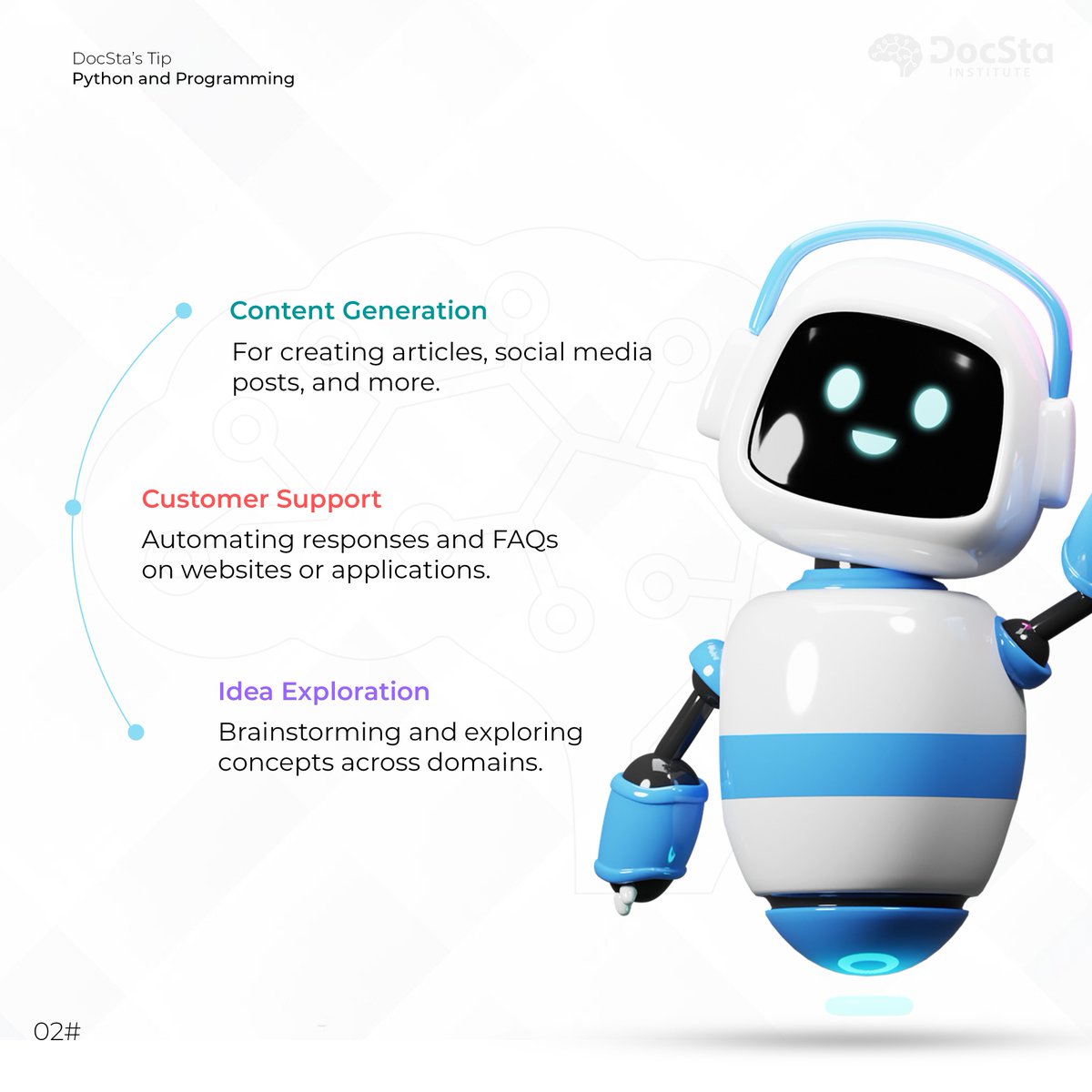 DocstaInstitute's tweet image. Looking for instant coding solutions and AI-powered insights? Discover why Python programmers are turning to ChatGPT for help
Follow us for more tips
#python_training
#chatgpt
#python_chatbot
#python_nlp
#python_ai
#chatbot_development
#nlp_training
#ai_training