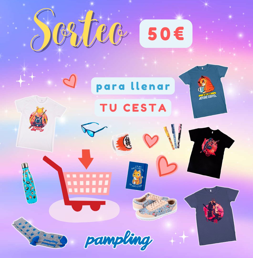 ✨ SORTEO 50€ EN PAMPLING ✨

Llévate 50€ de saldo para llenar tu carrito con lo que quieras! 💸

➡ RT al tweet 
➡ Follow a <a href="/PamplingNews/">Pampling 👕</a>  y <a href="/sandry_afy/">Afy-ちゃん 🌸</a>

Hasta el 31 de Agosto 🗓️
Suerte!! 🥰🍀

#Giveaway #Sorteo #Pampling