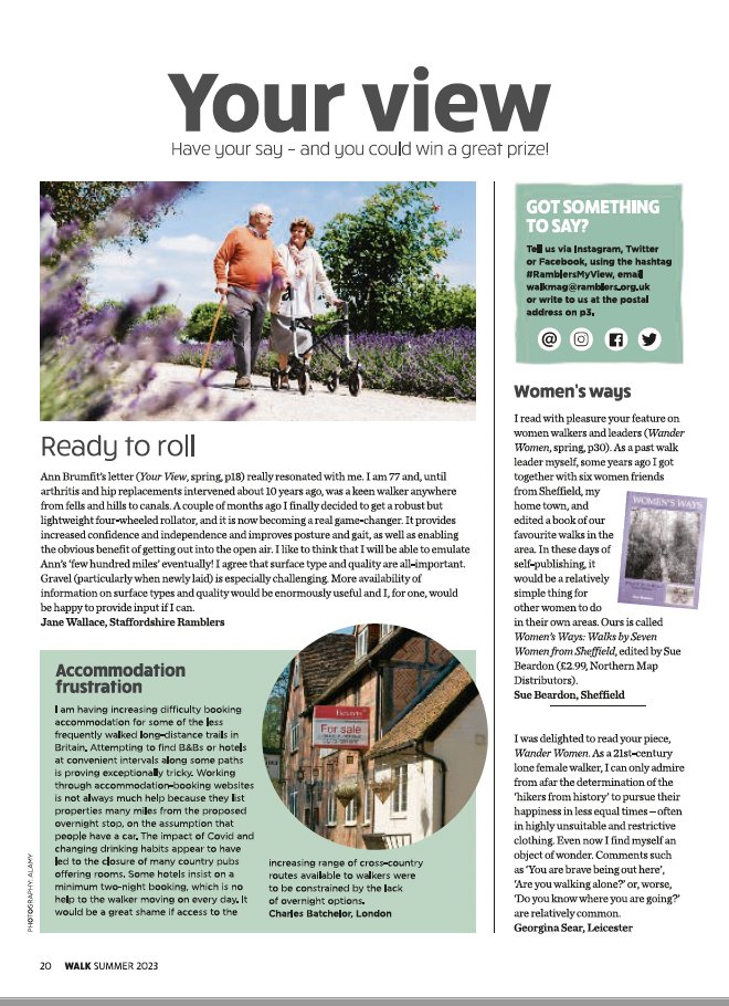 WalkMagazine's tweet photo. Got something to say? Use the hashtag #RamblersMyView, or write to us at walkmag@ramblers.org.uk. We’d love to hear from you. https://t.co/FCh1aY37vB