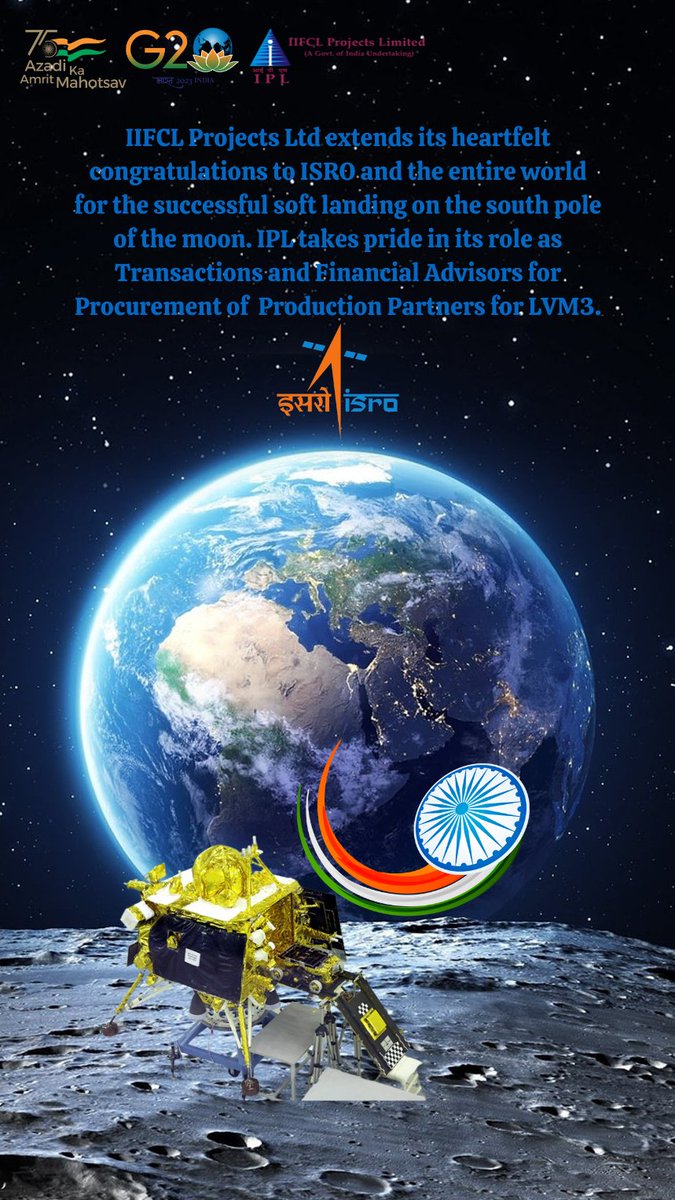 Congratulations to <a href="/isro/">ISRO</a> for achieving a historic milestone and becoming the first country to successfully accomplish a soft landing on the south pole of the moon. This remarkable achievement has filled every Indian with pride and admiration. #Ch3 #chandrayaan3 #ISRO #IndiaOnMoon