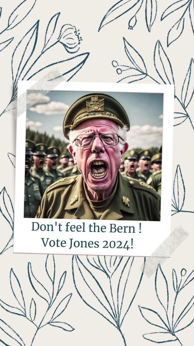 Jones4POTUS2024's tweet photo. Hahaha YES!!!! @BernieSanders you should absolutely check out my platform! #bernie #meme #jonesforpresident2024 #jonesnforchange #MAWA #MakeAmericaWeirdAgain https://t.co/mgPtDnKJJE