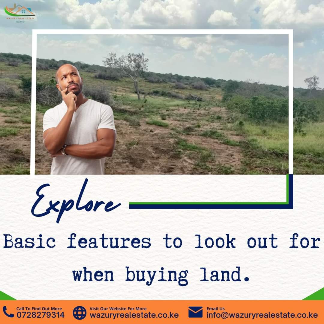 Do you know what to look out for when buying land? Here are some basic tips just for you;
1. Location of the land 
2. climate surr...shorturl.at/lCIUZ 
📞 0728279314

 #wazuryrealestate #Kenya #land #investing #forsale #malindi #affordablehousing #affordableplots