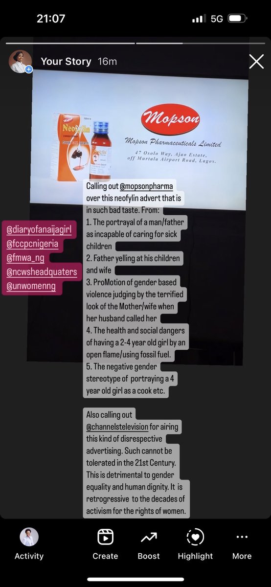nikkyjates's tweet photo. Long post: 
Please read and act.

Calling out @MopsonP over this neofylin advert that is in such bad taste. Some of the problematic things about the advert include: 

1. The portrayal of a father as incapable of caring for sick children 
2. Father yelling at his children and wife https://t.co/rfO21XZYII