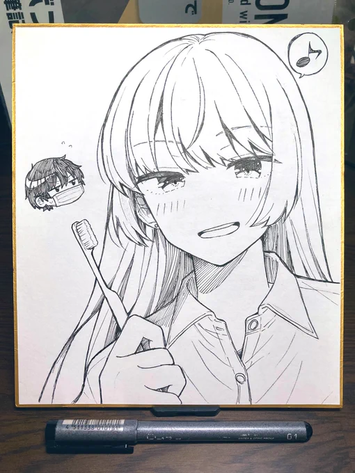 色紙描いた!久しぶりにずみがみ🦷 #コミティア145