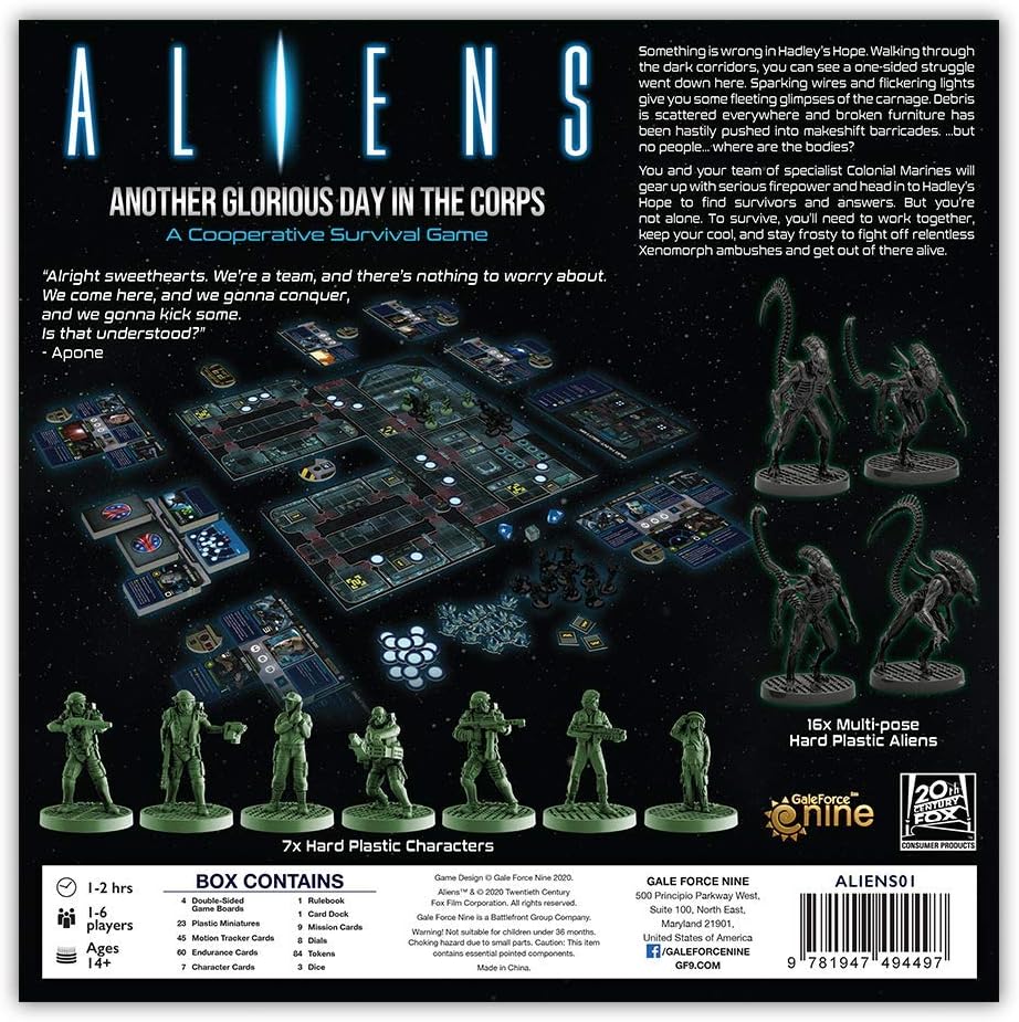 A board game of Aliens. I like the title:

'Another Glorious Day In The Corps'

Just THIS!
Poor Marines~

#ALIEN #Aliens #Xenomorph #ColonialMarines #BoardGame #BoardGames 
#GamesConceptArt