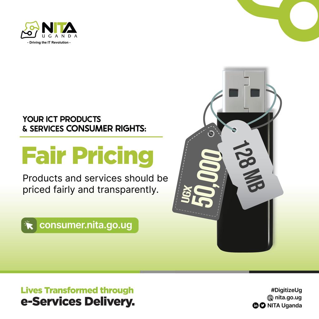 Know your consumer rights! When buying goods online, always remember that you have the right to fair pricing, transparent pricing, honest discounts, and accurate product information. Say NO to hidden fees and inflated costs! #DigitizeUG