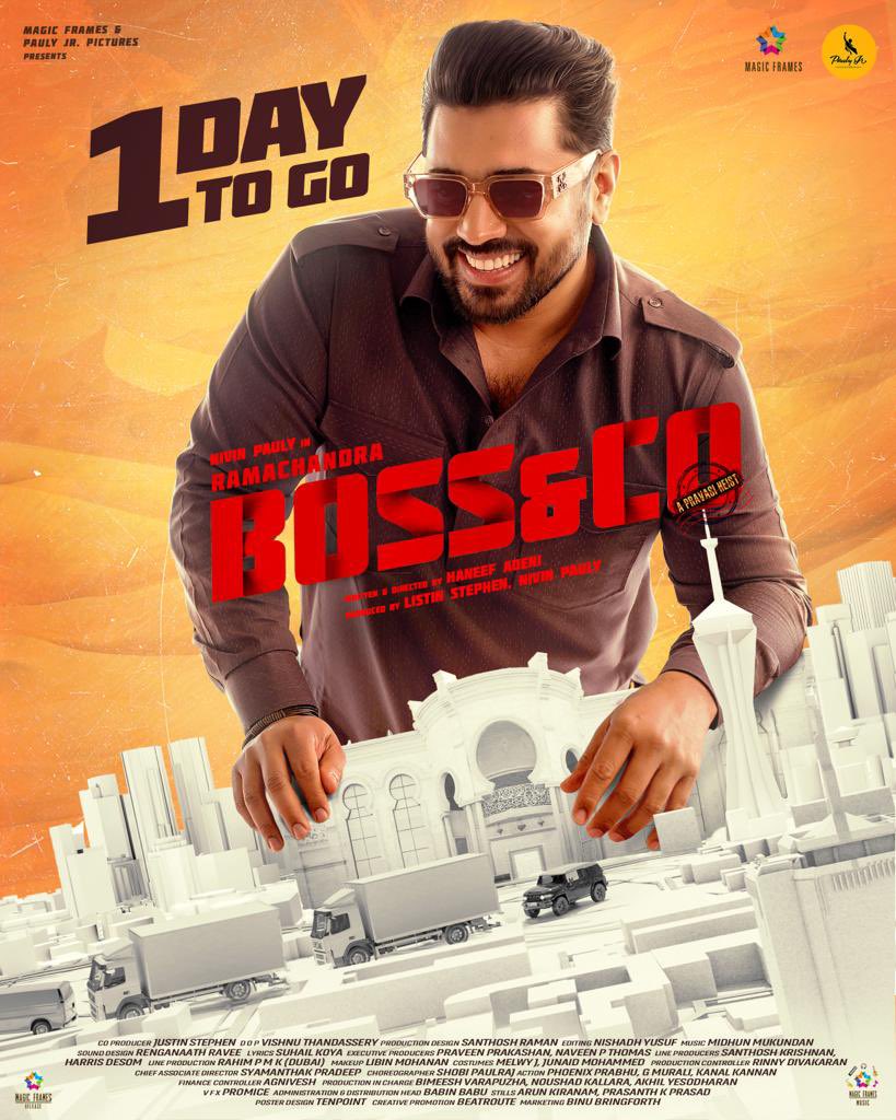 cinemapayyan's tweet photo. Enjoy this joyride from #RamachandraBossandCo 😎 with your friends and family #ThisOnam 👬👫
#BossandCoArrives #BookingsOpen 🥷⏳
@NivinOfficial @haneef_adeni @ListinStephen @magicframes2011 @PaulyPictures @proyuvraaj https://t.co/uueBlkJNDC