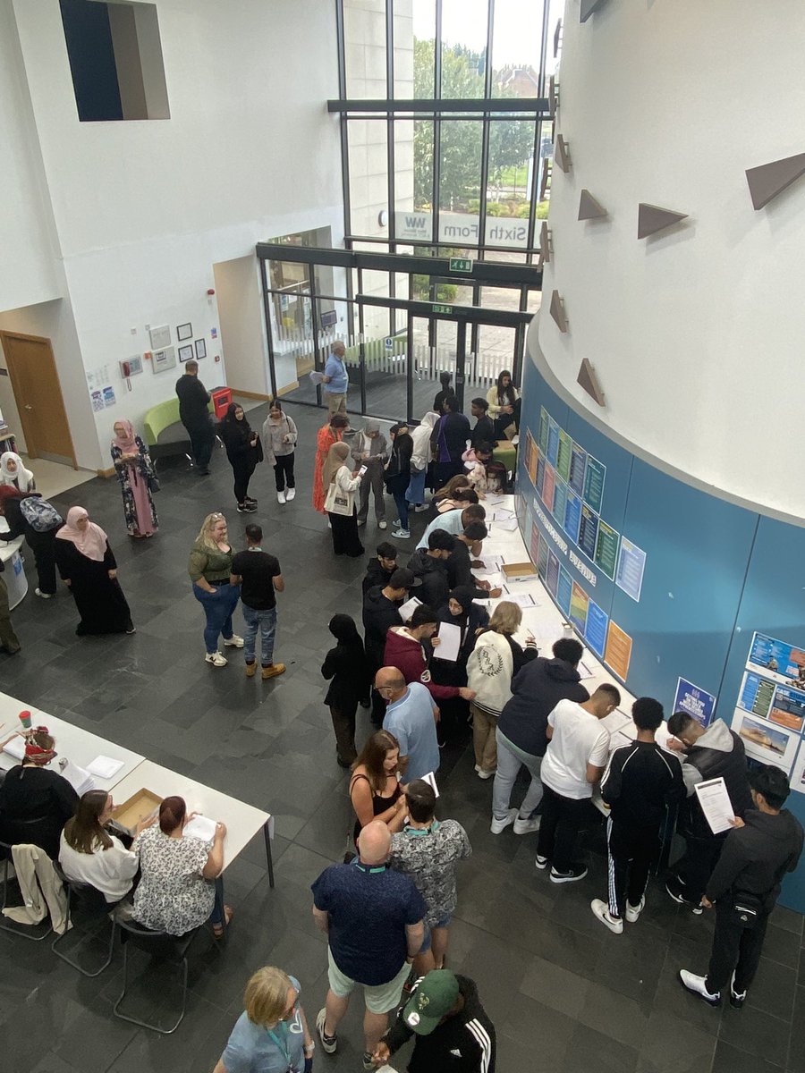 nmgallagher74's tweet photo. Here we go! Students celebrating GCSE success @WWEANews. https://t.co/hP4lPRovxm