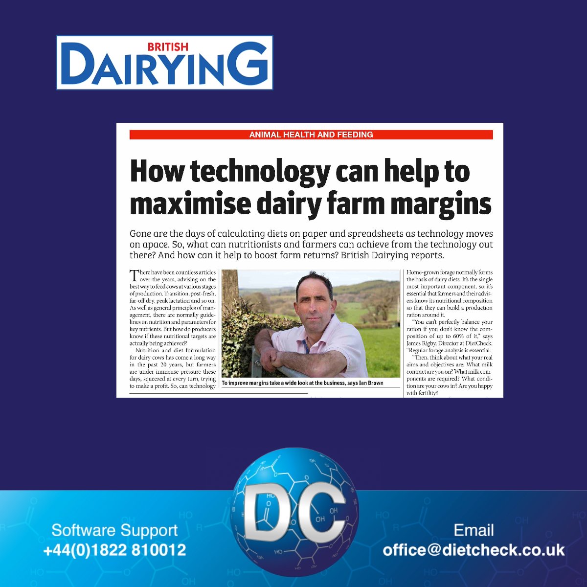 If you've not seen the article below in <a href="/britishdairying/">British Dairying</a> it's definitely worth a read!  It's a conversation with our directors <a href="/IanBrown_DC/">Ian Brown</a> and James Rigby about how technology could help your dairy business...

dietcheck.co.uk/images/PDF-New…
#maximisingmargins