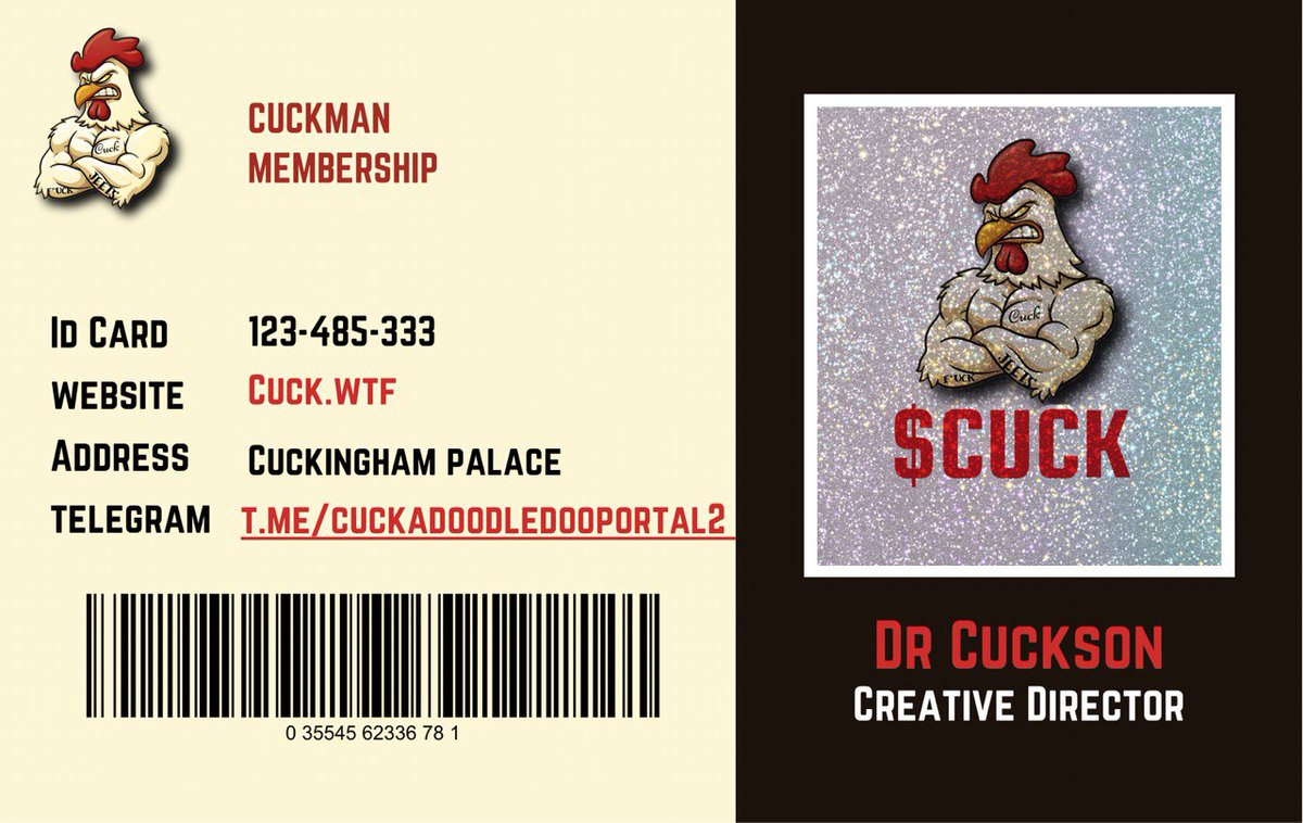 Cuck_erc20's tweet photo. first #Cuckman membership card goes to our talented dev... Have you applied yours? THERE IS NO WARNING on $CUCK! #CHUCKADOODLEDOO https://t.co/QZV0KkMJcH