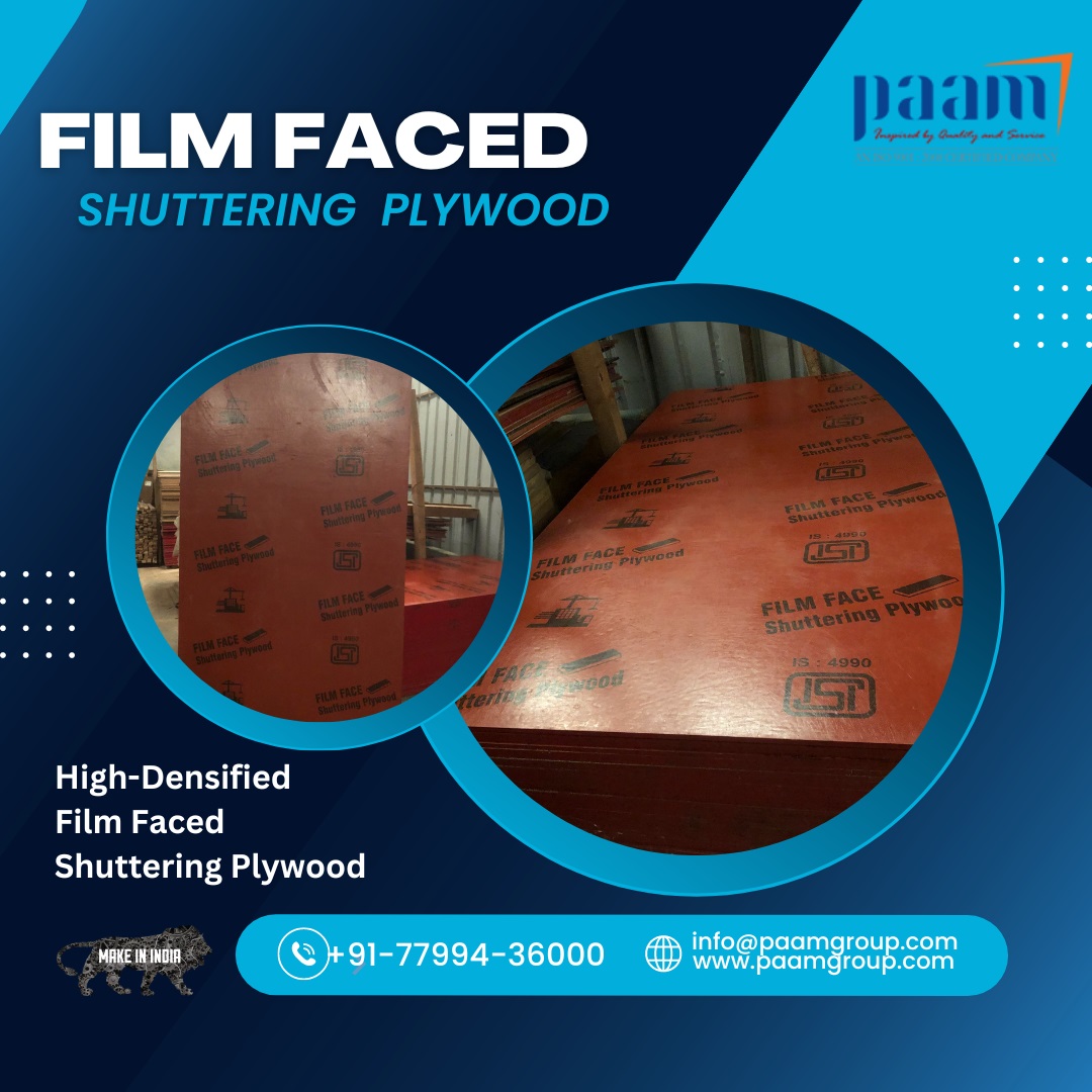 paamgroup's tweet photo. High Densified Film Faced Shuttering Plywood at PAAM Group. PAAM Group one of the first to introduce Film Faced Shuttering Plywood in the Indian market. Its tough make &amp; smooth surface give the concrete a mirrorlike consistent finish. Connect now: https://t.co/OMFs55lcqG #plywood https://t.co/lmCZEv5zv6