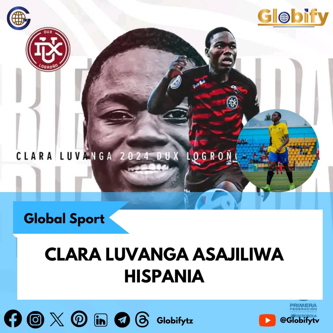 GlobifyTz's tweet photo. MWANADADA CLARA LUVANGA ASAJILIWA KLABU YA DUX LOGRONO NCHINI HISPANIA.

Nyota wa timu ya taifa ya wanawake #TwigaStars Clara Luvanga amejiunga na timu ya Dux Logrono inayoshiriki ligi daraja la kwanza (wanawake) nchini Hispania.

#Globifytz
#Knowglobify
#GlobalSports https://t.co/gQqq1qaJLq