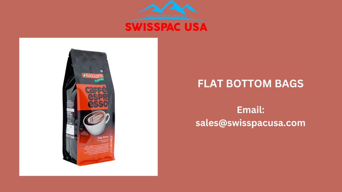 SwissPAC2's tweet image. Our #flatbottombags have a rigid and robust structure that carries more product volume while remaining visually appealing on the shelf.
swisspacusa.com
sales@swisspacusa.com
#flatbottom #flatbottombags #flatbottompouches #flatbottompouch #innovation #brand
