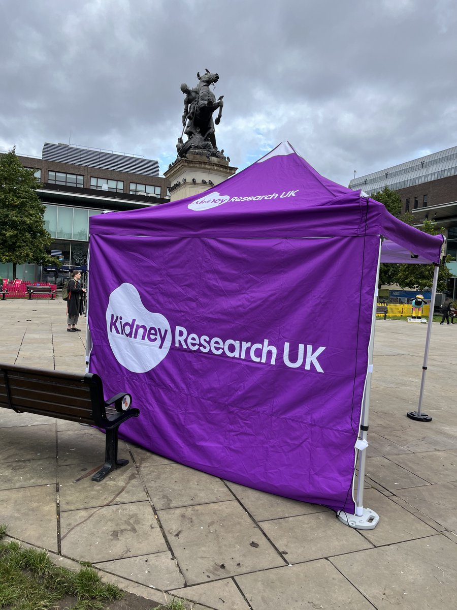 1970Ang's tweet photo. At #OldEldonSquare in #NE1 this morning talking #kidneys for @Kidney_Research and you’ll be able to see our film about kidney disease in the big screen 🤩 https://t.co/zeMdbTJ816