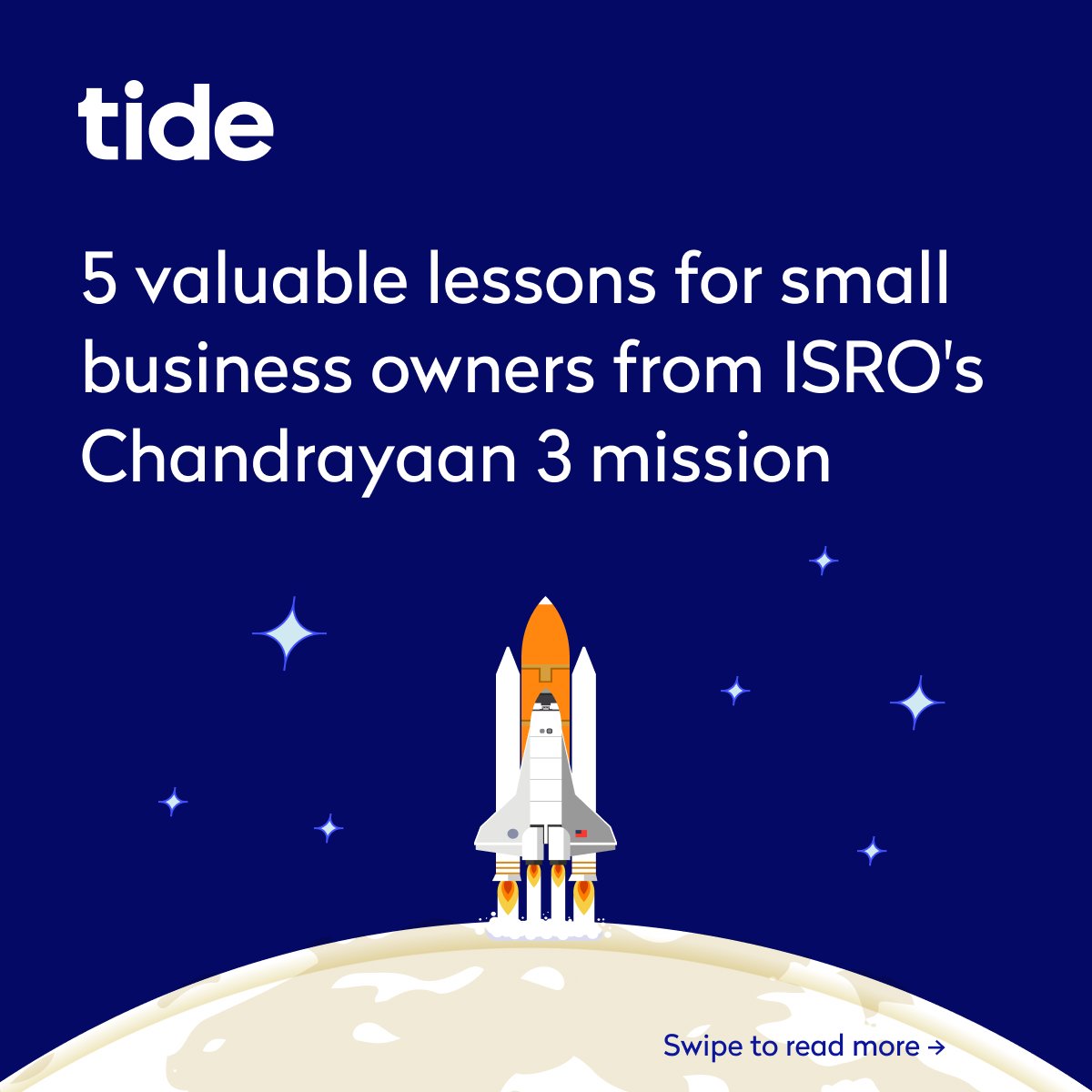 TideBusinessIND's tweet photo. 🔊 5 valuable lessons for small business owners from ISRO's Chandrayaan 3 mission!
#TideBusinessIndia #AbBusinessHuaAasaan #Chandrayaan #Chandrayaan3 #ISRO #ThinkMSMEThinkTide #smallbusinesses #freelancers #startups #entrepreneurs #market #businessowners #india #strategy #growth https://t.co/VVWvqA5zyS