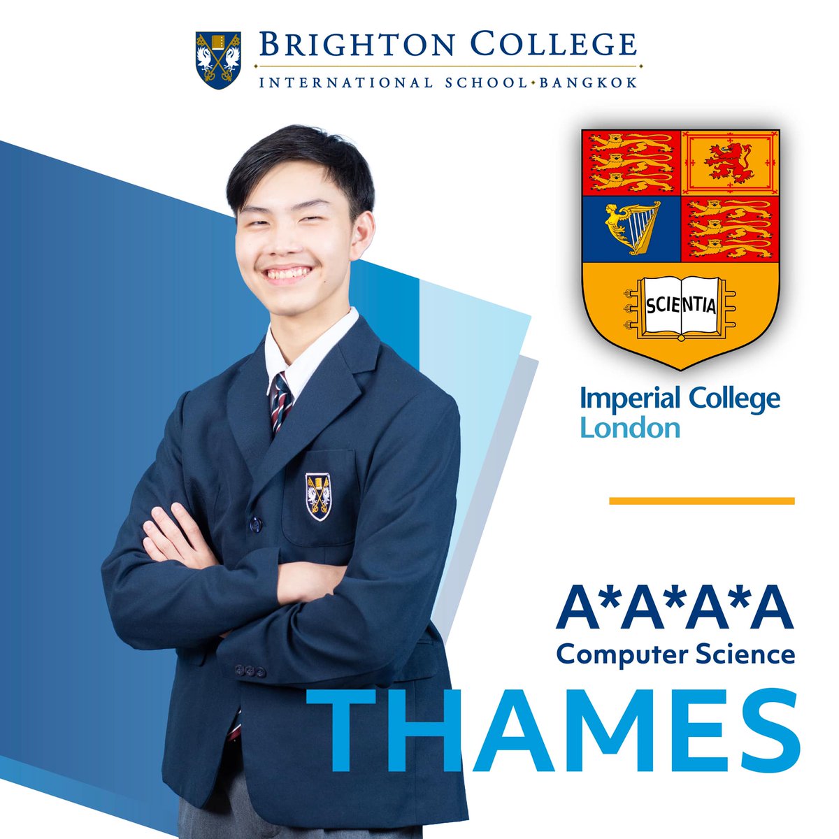 BrightonBangkok's tweet photo. Brighton College Bangkok is so proud of its class of 2023. We are delighted to share with you the outstanding examination results and university destinations of some of our departing pupils. Good luck and well done to them all!

#BrightonCollegeBangkok #internationalschool https://t.co/ER4U58ebs3