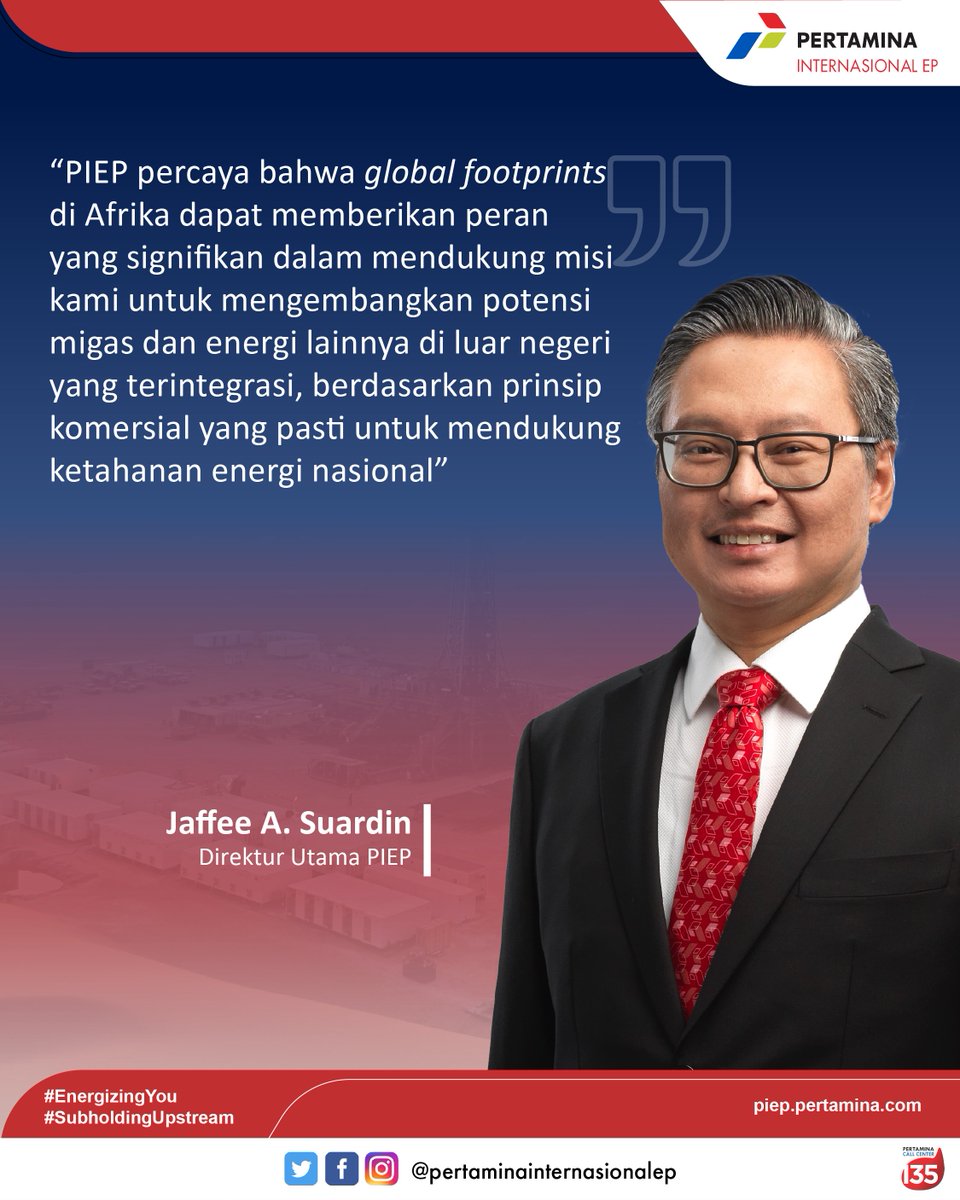 Pertaminapiep's tweet photo. PIEP berkolaborasi di Afrika mendukung inisiatif global dan kerjasama strategis melalui perusahaan induknya PT Pertamina (Persero) dan Tanzania Petroleum Development Cooperation (TPDC).
https://t.co/uKh8vD2eEs
#PIEP
#Pertamina
#Subholdingupstream
#PIEPgoglobal https://t.co/0ANck4GjRS