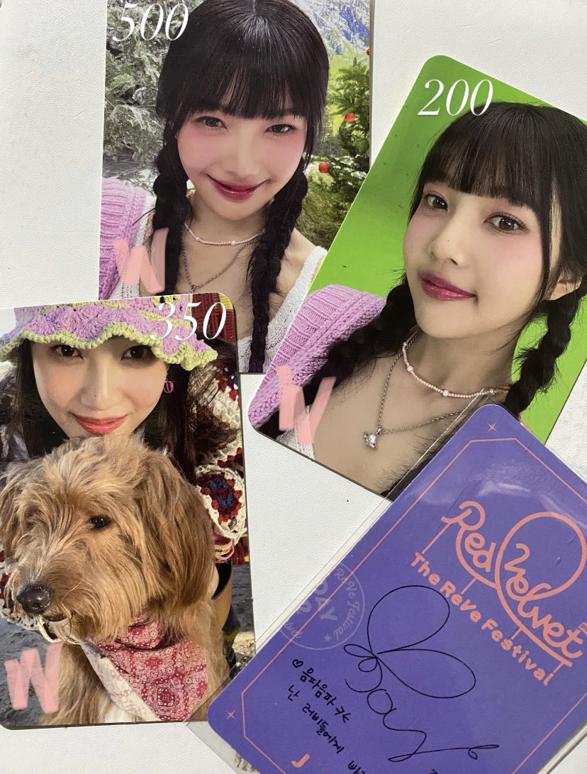 ꒰ #wanisells ☻ ꒱ wts/lfb
   🎀 redvelvet joy pcs
 ⤷  extras/stbo next week
 ⤷ payo or 1week reservation
 ⤷ mop: gcash / mod: sco
          — mine + pic —

t. red velvet hello joy benji joy smcu palace portrait pc joy smcu memship pc