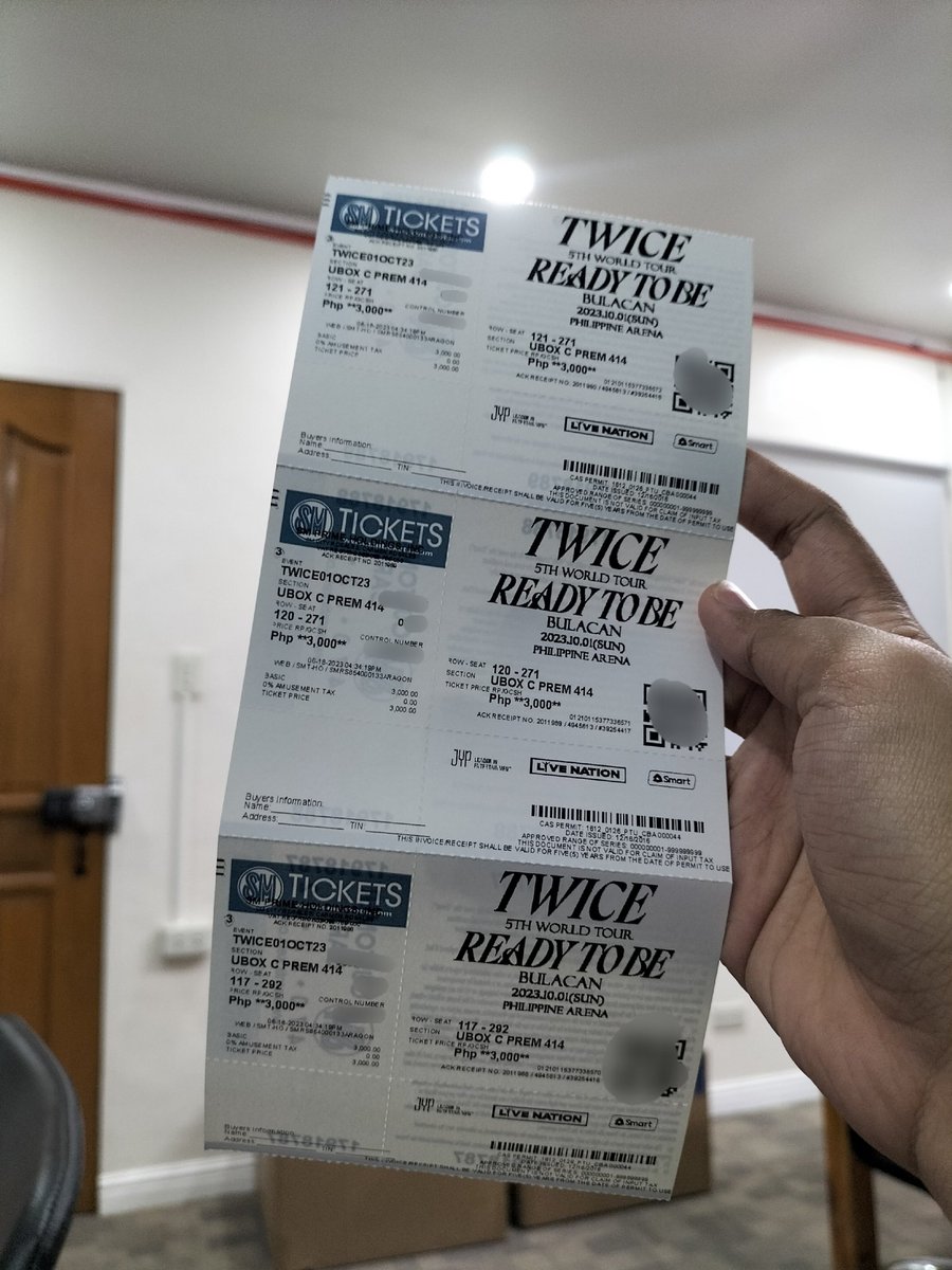 p_nguin_'s tweet photo. calling all #ONCE

For sale
#TWICE_5TH_WORLD_TOUR_BULACAN
3 Tickets available
Ubox C Premium
Oct. 1, 2023 (Sunday)

Reason for selling:  
Hindi makaka attend kasi may importanteng pupuntahan at gagawin on that day 😢

Same price: 3,000 + 100 fee = 3,100

Message if for more info https://t.co/susZSSVd2T