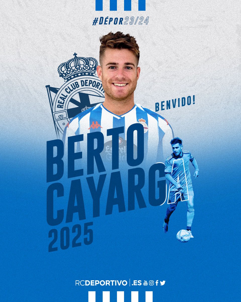 #OSNOSOS | Berto Cayarga, novo xogador do Dépor 2023-24 rcdeportivo.es/gl/novas/berto…