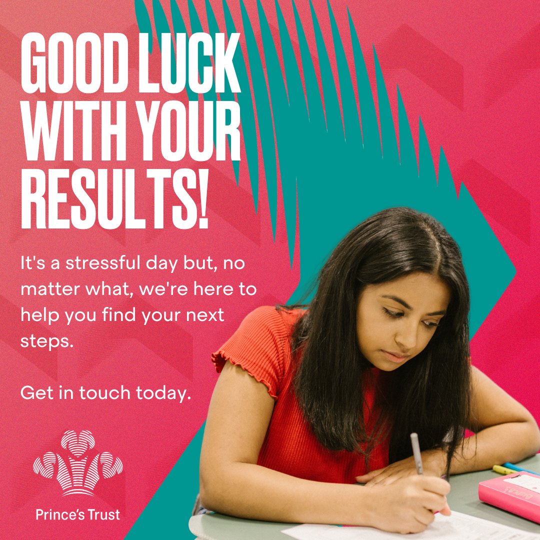 Today is a big day for all the GCSE students collecting their results. 💛 No matter what your results are, you should be proud of yourselves. 🤗 ✨ Remember The Prince's Trust is here to support you for free! Find out more > brnw.ch/21wBWm5