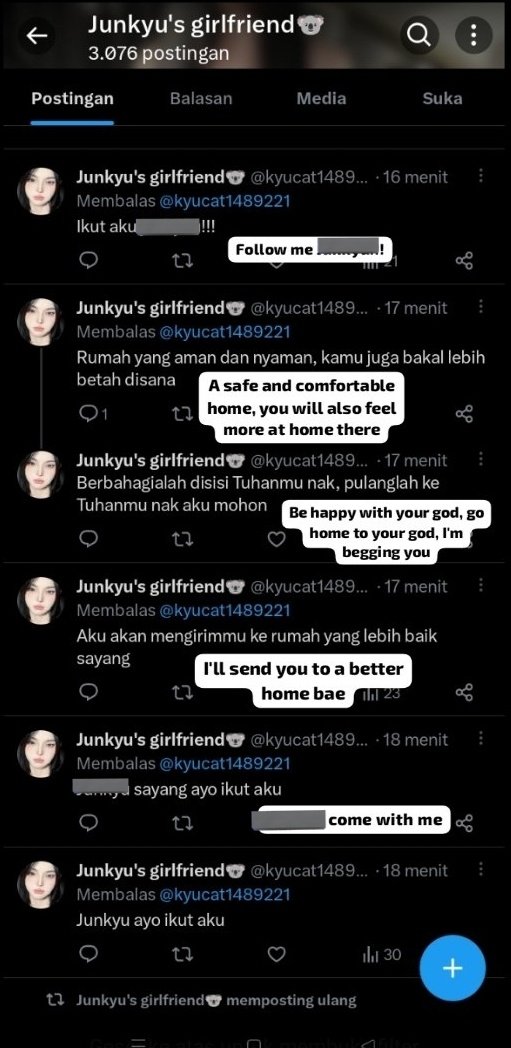 Please keep on reporting this account. Their tweets are disturbing. We already sent an email to YG, hope they respond. Do not engage, report, and block. Thank you.