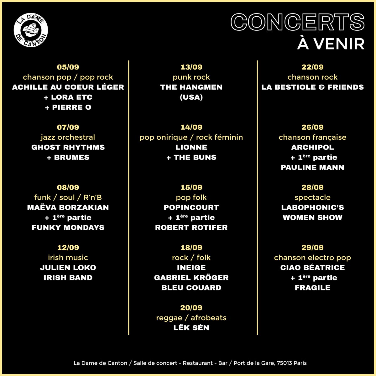 L'été se termine, mais on vous a préparé une programmation haute en couleurs pour cette reprise et pour prolonger les beaux jours !