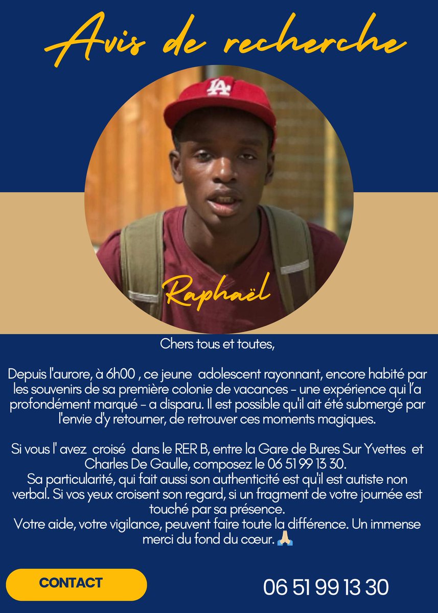 #SOS
#Raphaël #autiste
